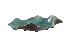 Abella Ceramic Wall Art In Blue, Set Of 3