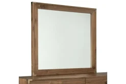 Adler Panel Bed, Dresser, Mirror & Nightstand In Natural Walnut, Full
