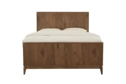 Adler Panel Bed, Dresser, Mirror & Nightstand In Natural Walnut, Full