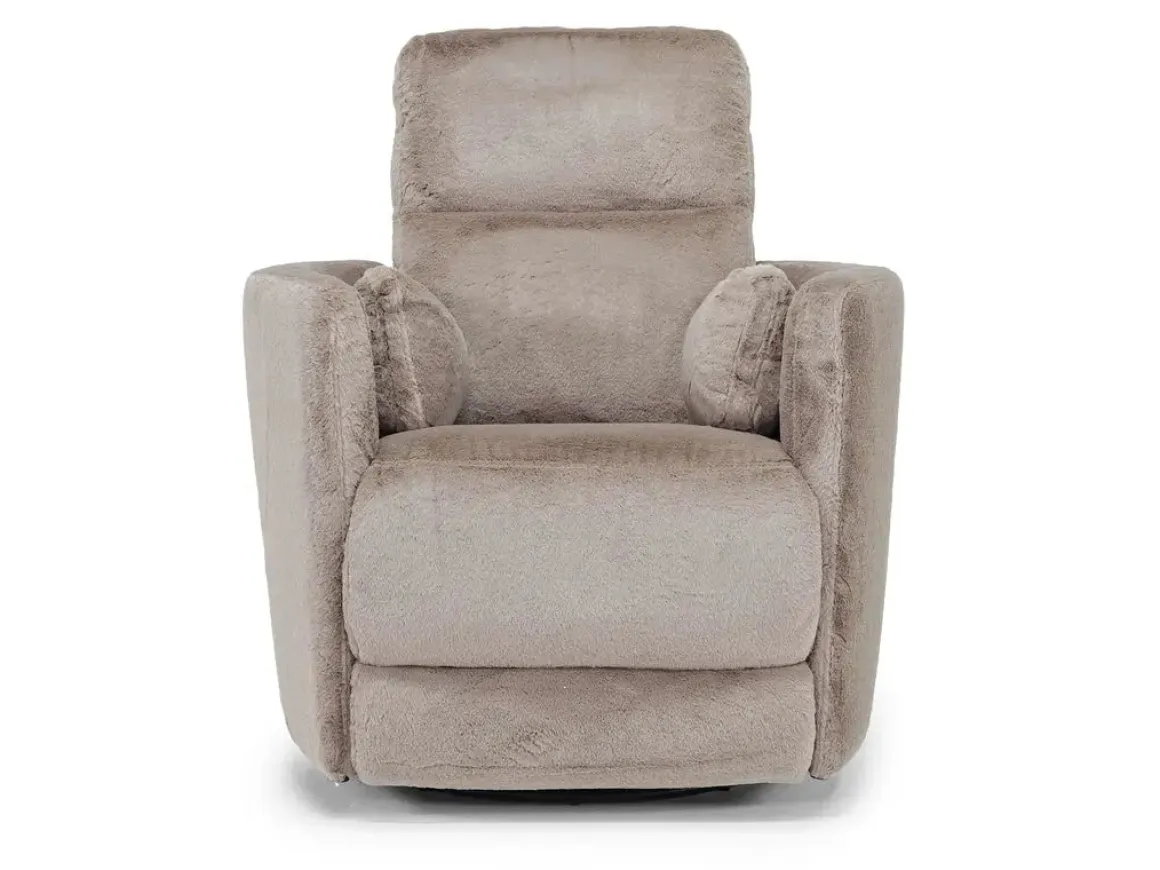 Alpaca Swivel Gliding Recliner In Badgley Hemp