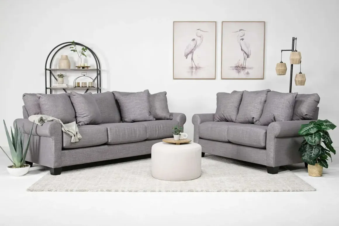 Amelia Crypton Performance Loveseat In Nomad Snow, Down