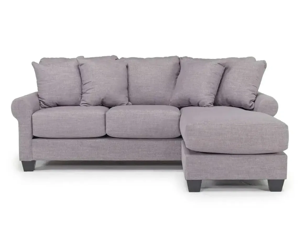 Amelia Crypton Performance Sofa Chaise In Nomad Snow, Down