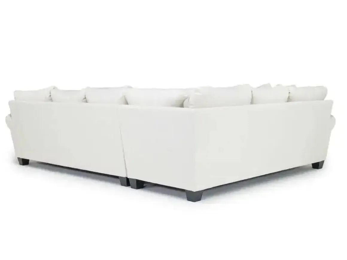 Amelia Crypton Performance Tux Sofa Sectional In Nomad Slate, Left Facing