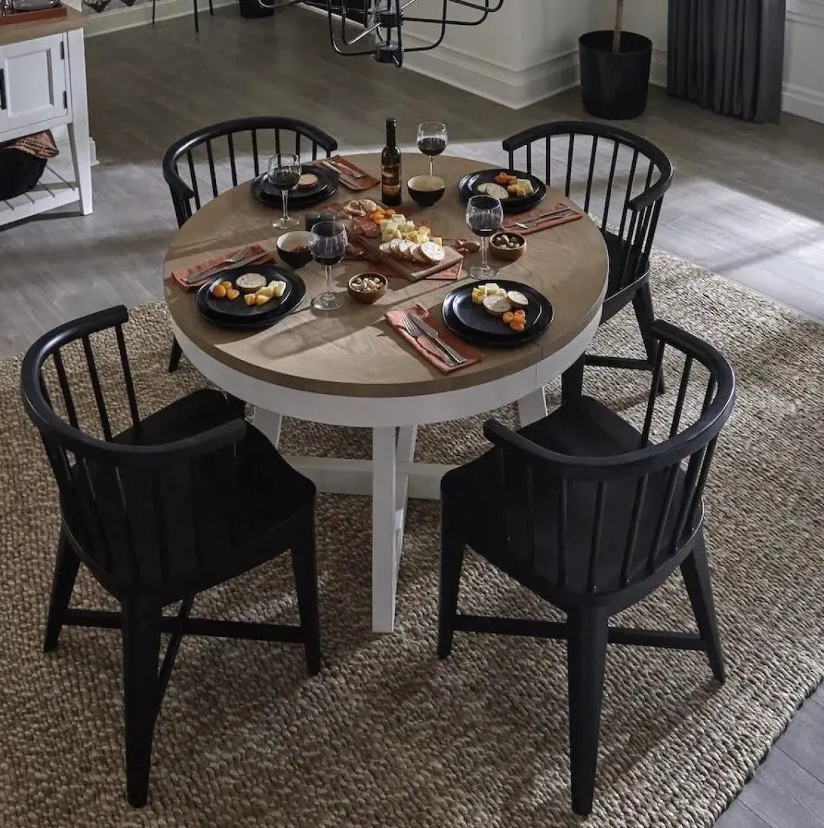 Americana Round Dining Table In Cotton