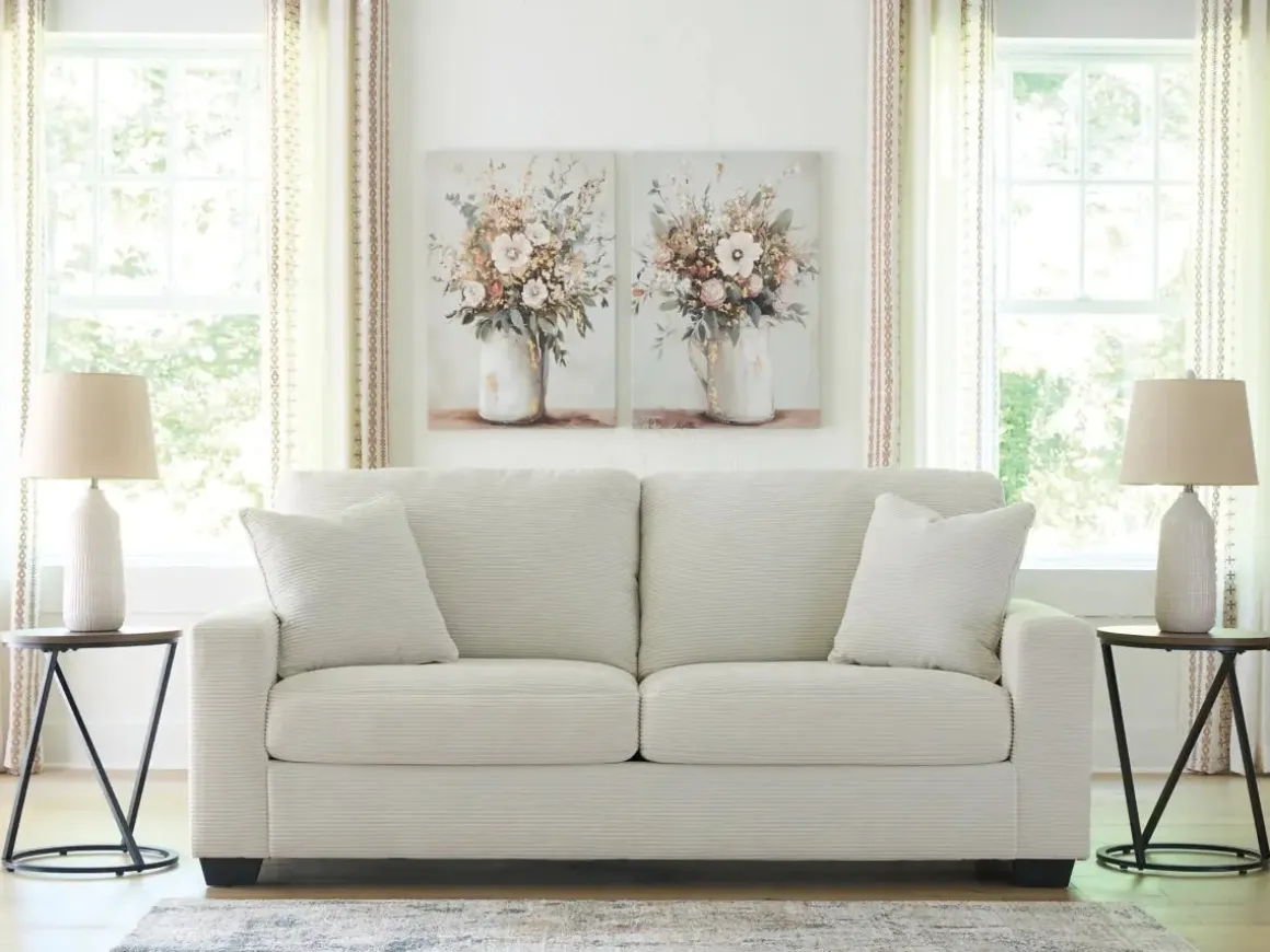 Amesley Sofa & Loveseat In Ivory