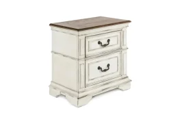 Anastasia Upholstered Panel Bed, Dresser, Mirror & Nightstand, Queen
