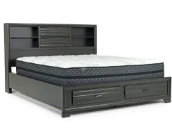 Andes Wall Bed, Dresser & Mirror In Charcoal, Twin