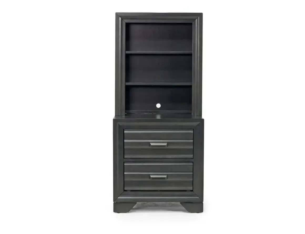 Andes Wall Bed In Charcoal, Twin