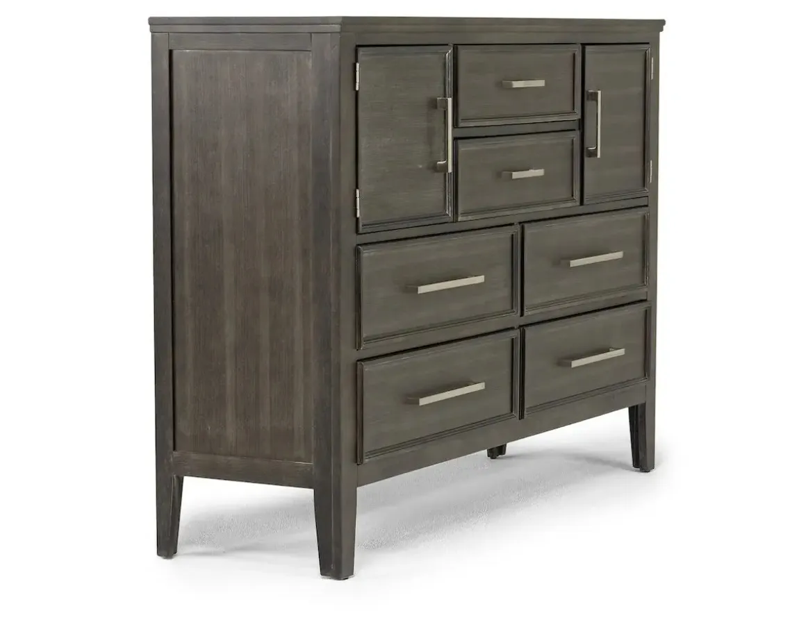 Andover Panel Bed, Dresser, Mirror & Nightstand In White, Twin