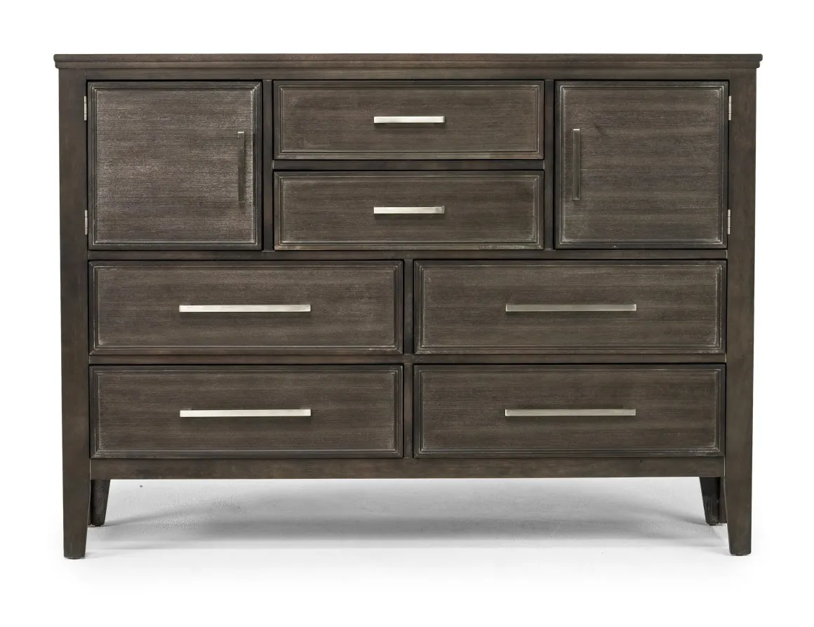 Andover Panel Bed, Dresser, Mirror & Nightstand In White, Twin