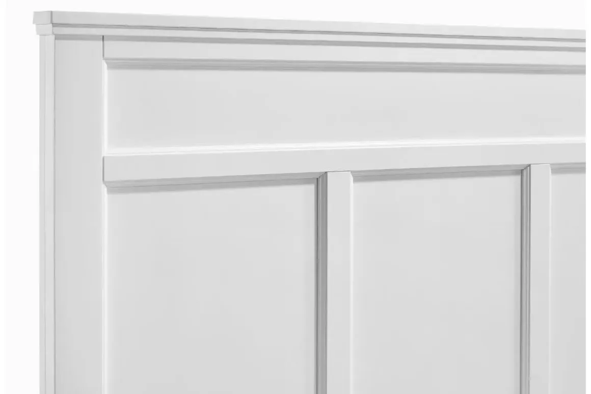 Andover Panel Bed In White, Twin