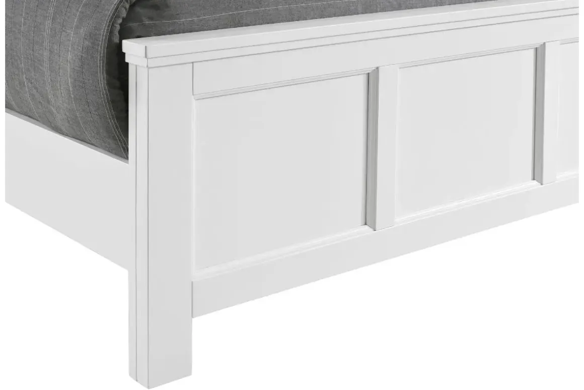 Andover Panel Bed In White, Twin
