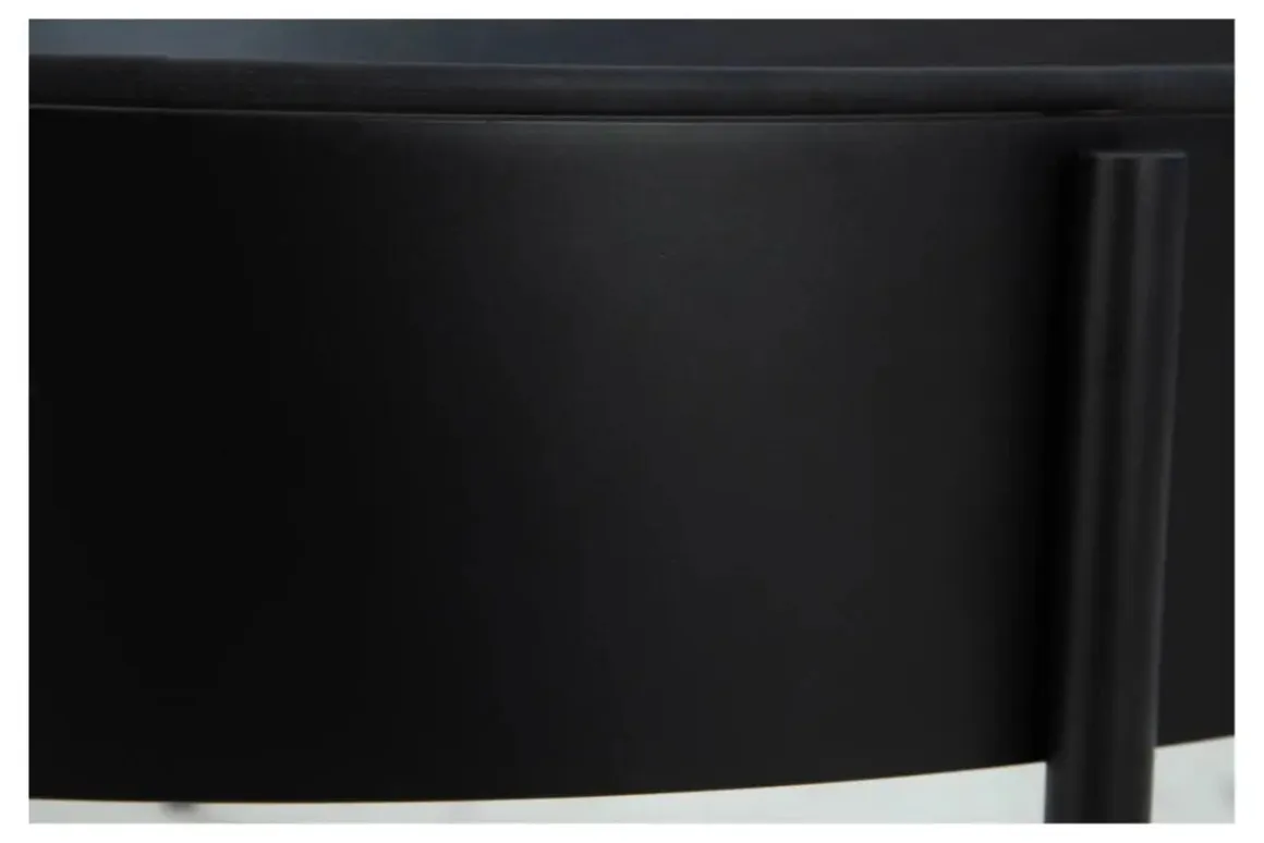 Ardoline Coffee Table & 2 End Tables In Black