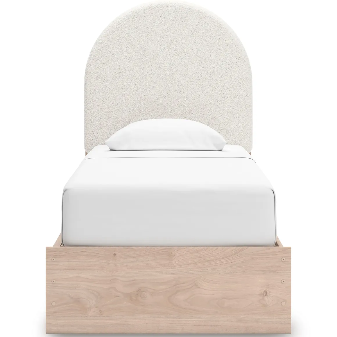 Arloster Panel Bed W/ 2 Drawer Storage In White, Twin