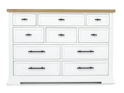 Ashbryn Storage Bed, Dresser, Mirror & Nightstand In White, Queen