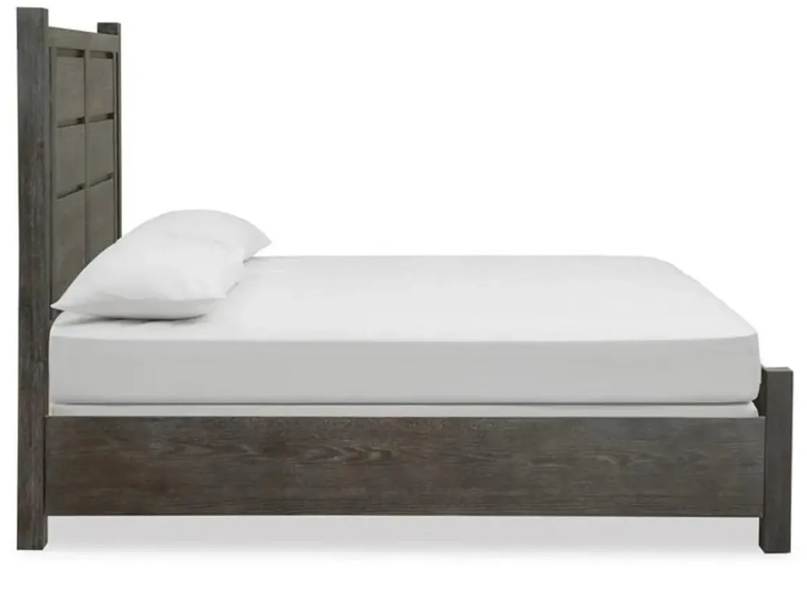 Aspen Valley Panel Bed W/ Storage In Sierra Brown, Queen