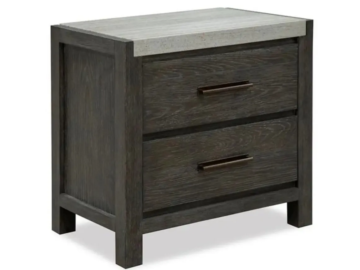 Aspen Valley Panel Bed W/ Storage, Dresser, Mirror & Nightstand In Sierra Brown, Queen