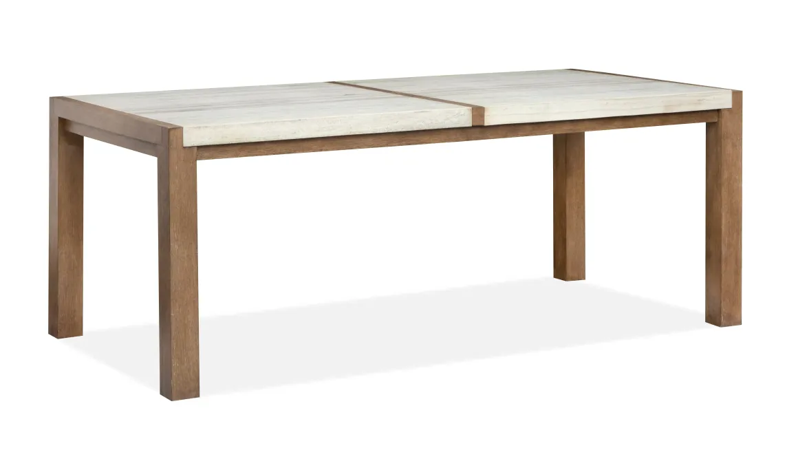 Aspen Valley Stone Top Dining Table & 4 Chairs In Sierra Brown