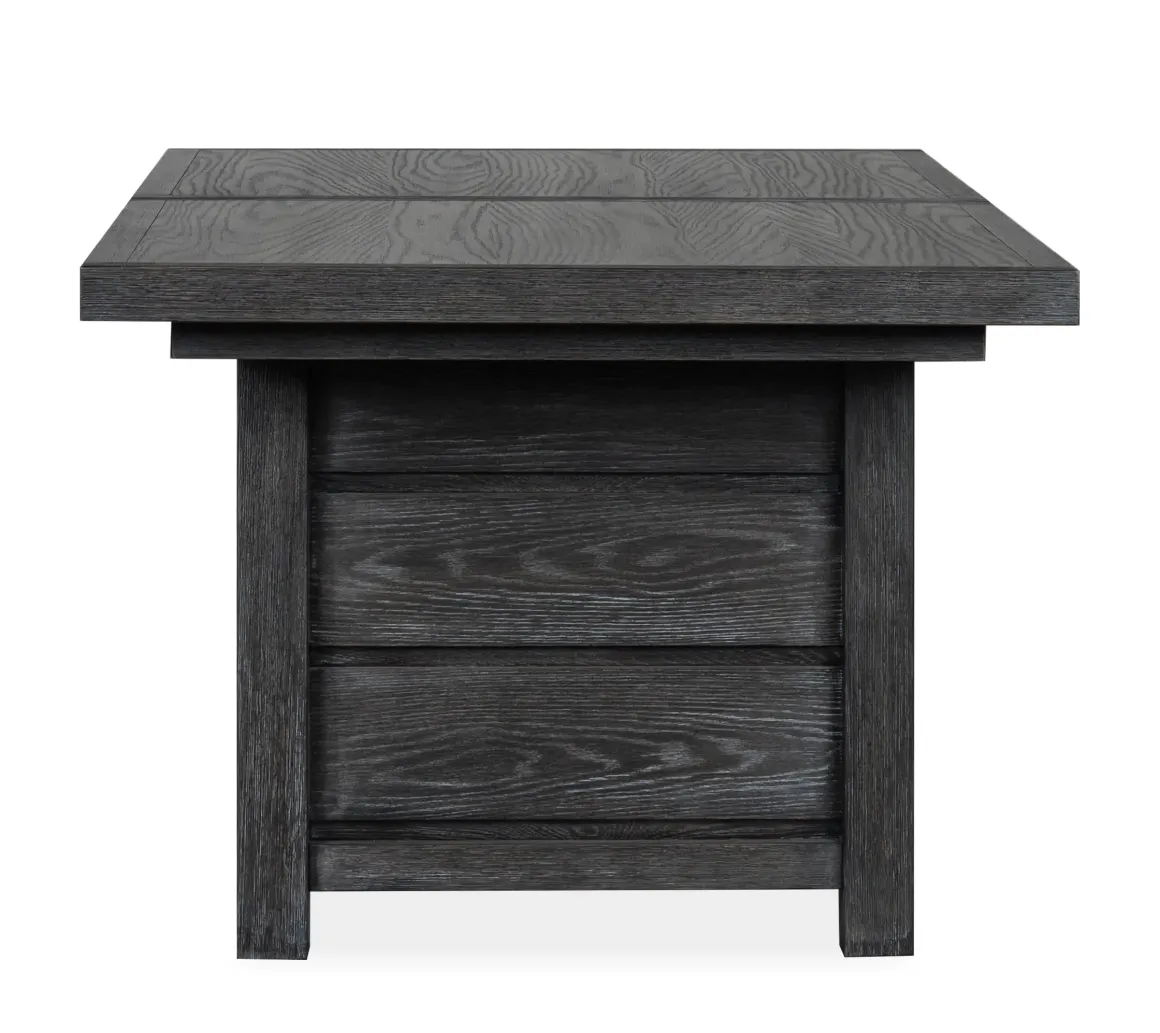 Aspen Valley Trestle Dining Table & 6 Chairs In Ravenwood Black