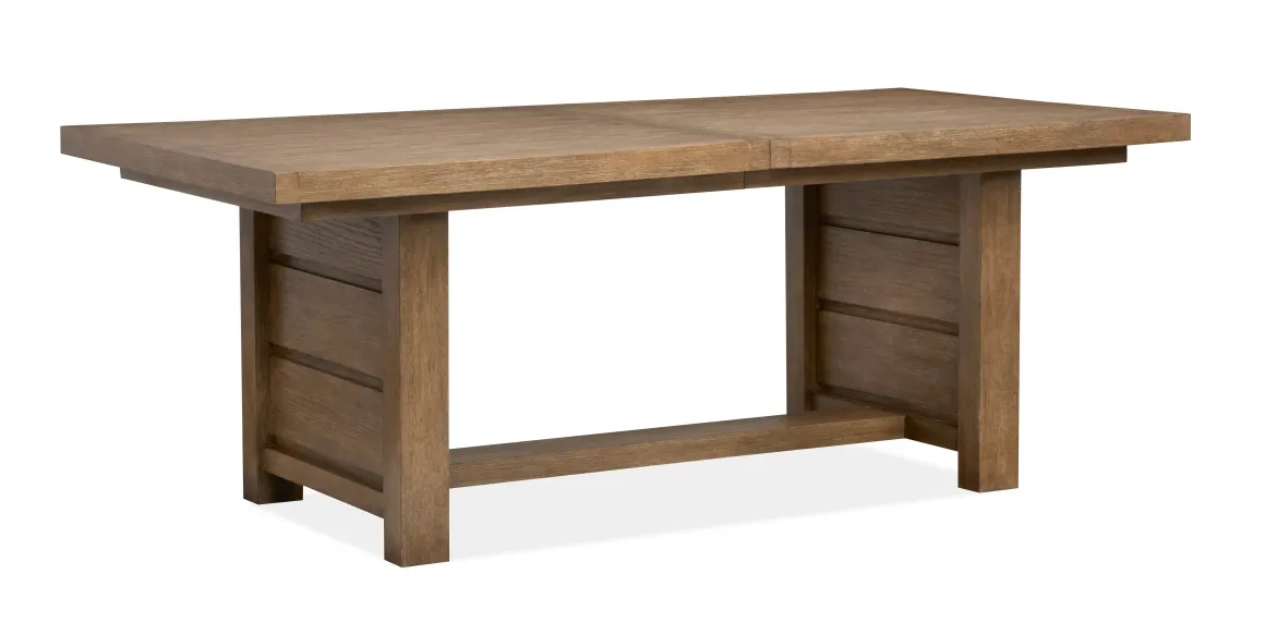 Aspen Valley Trestle Dining Table & 6 Chairs In Ravenwood Black