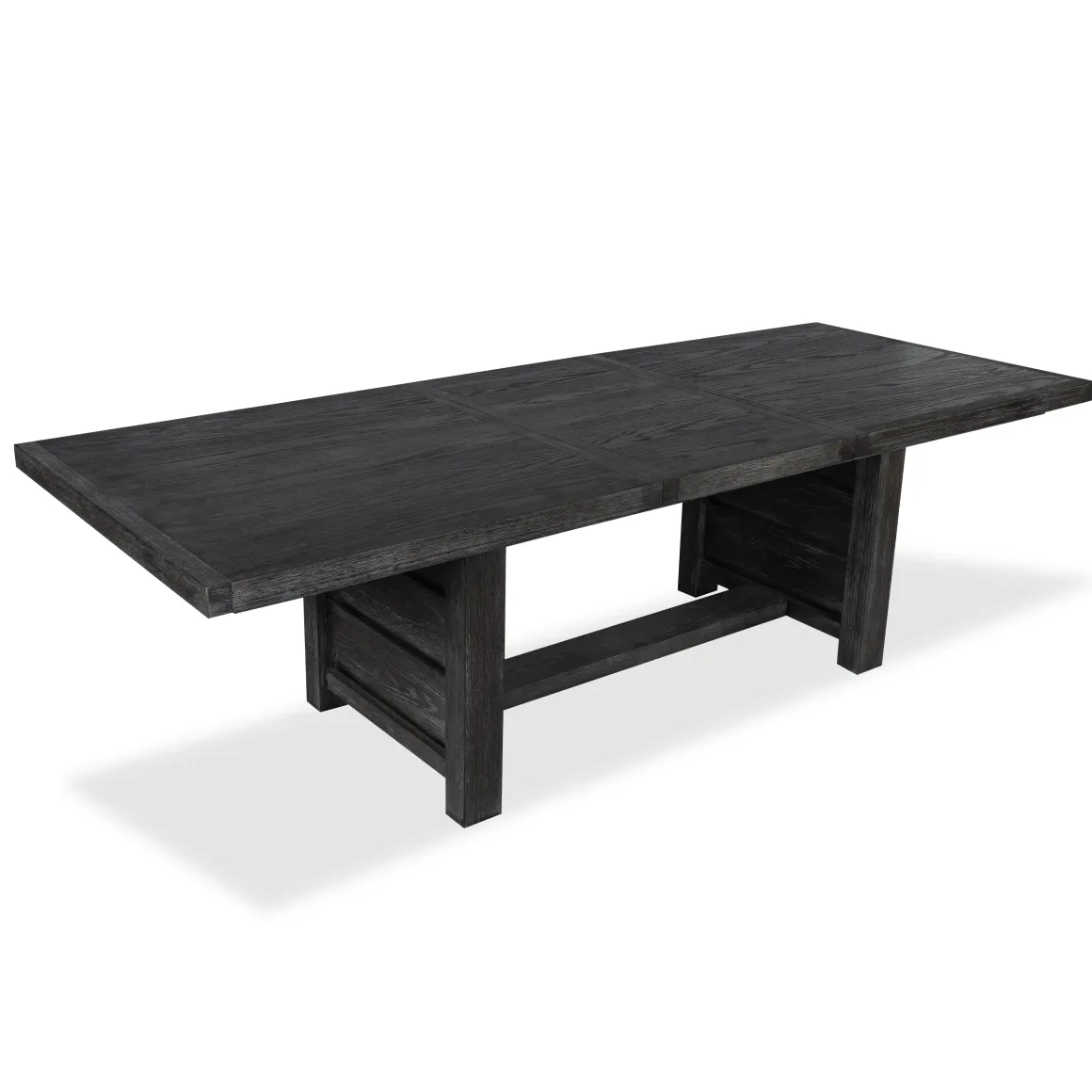 Aspen Valley Trestle Dining Table & 6 Chairs In Ravenwood Black