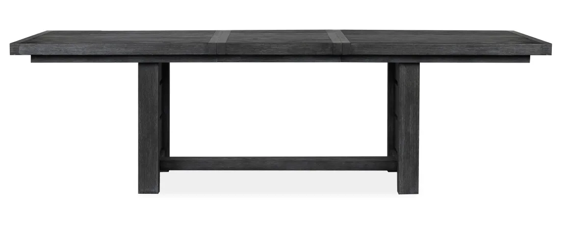 Aspen Valley Trestle Dining Table & 6 Chairs In Ravenwood Black