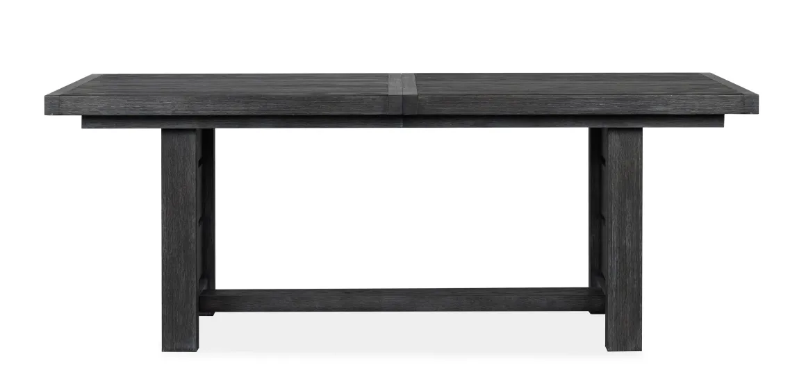 Aspen Valley Trestle Dining Table & 4 Chairs In Ravenwood Black