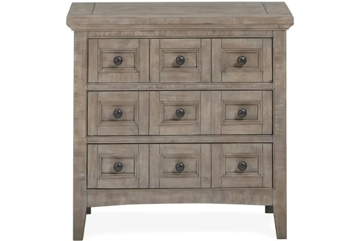 Bay Creek 3 Drawer Nightstand In Light Gray