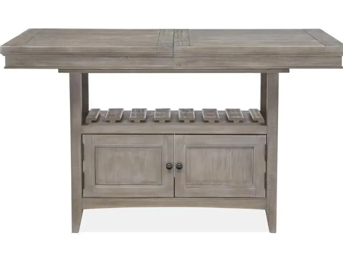 Bay Creek Counter Height Extendable Dining Table In Light Gray