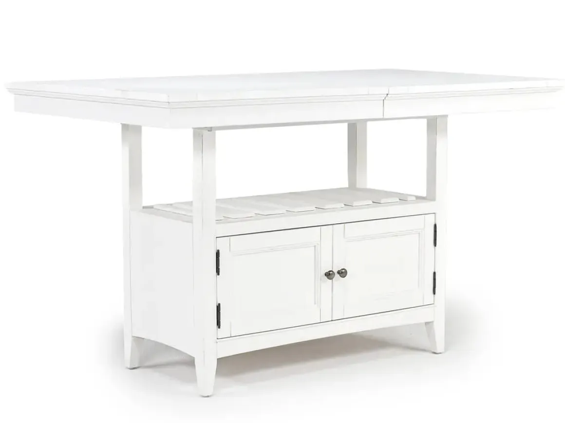 Bay Creek Counter Height Extendable Dining Table In Light Gray