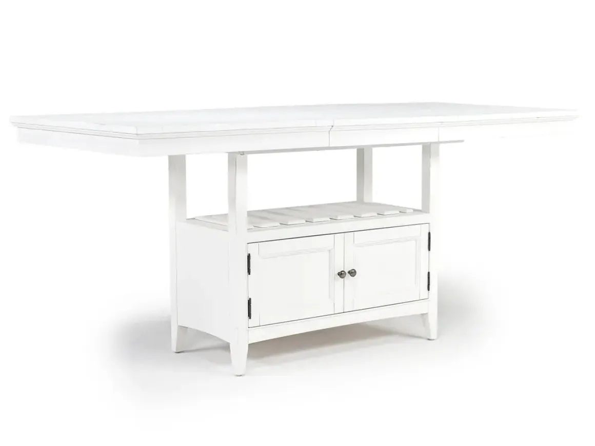 Bay Creek Counter Height Extendable Dining Table In Light Gray