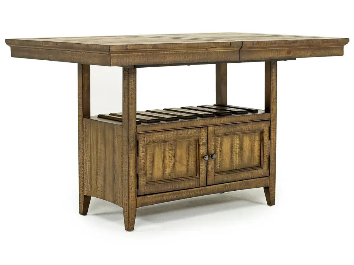 Bay Creek Counter Height Extendable Dining Table In Light Gray
