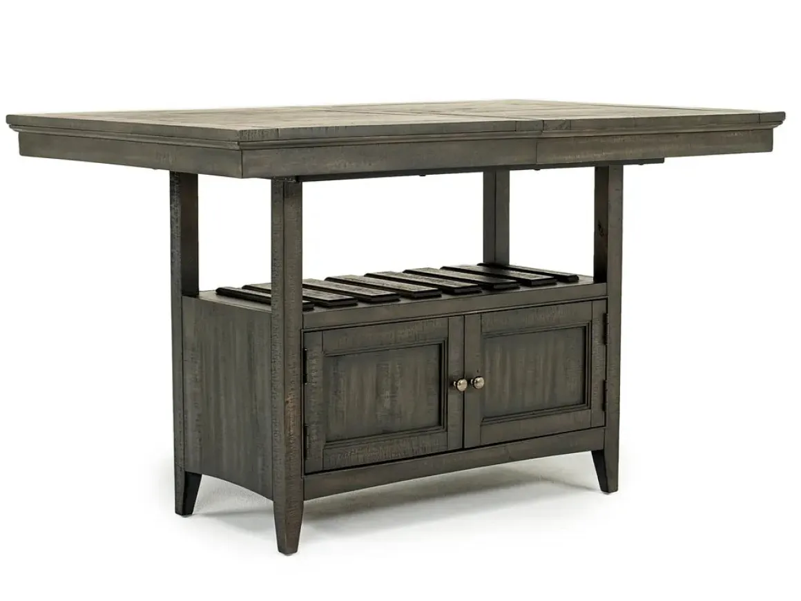 Bay Creek Counter Height Extendable Dining Table In Light Gray