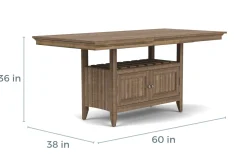 Bay Creek Counter Height Extendable Dining Table & 4 Stools In Graphite
