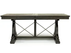 Bay Creek Extendable Dining Table & 4 Upholstered V-Back Chairs In Toasted Nutmeg
