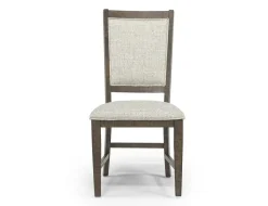 Bay Creek Extendable Dining Table & 4 Upholstered V-Back Chairs In Toasted Nutmeg