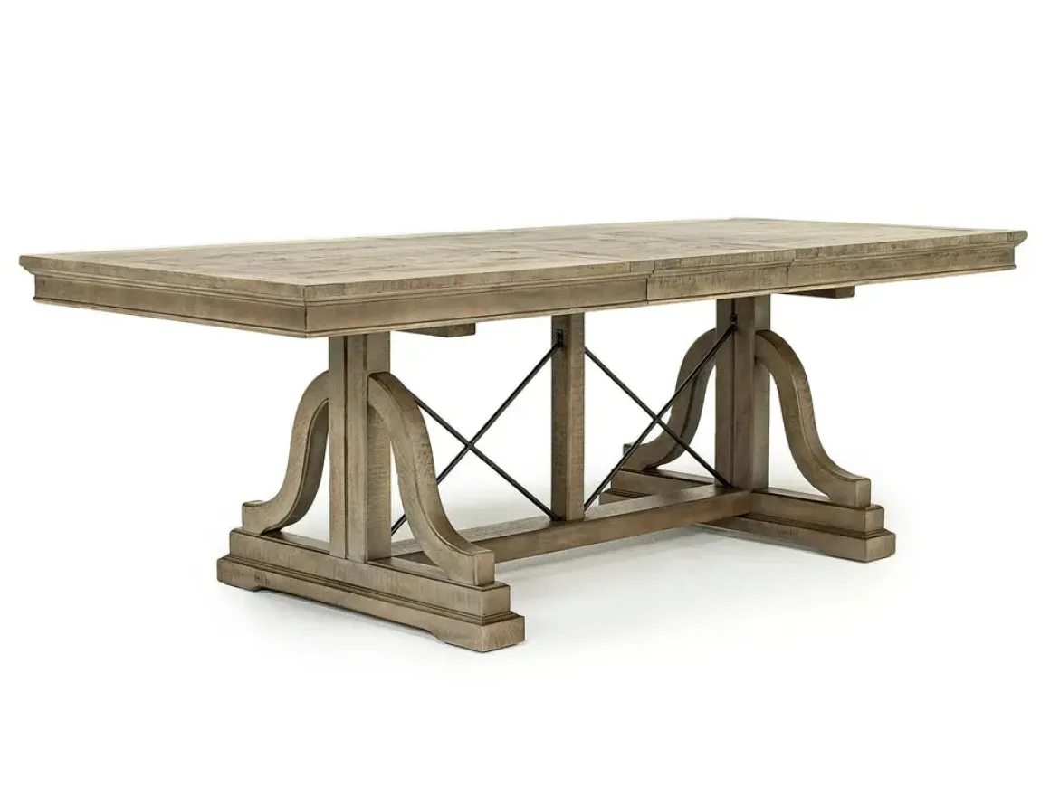 Bay Creek Extendable Dining Table & 6 V-Back Chairs In Toasted Nutmeg