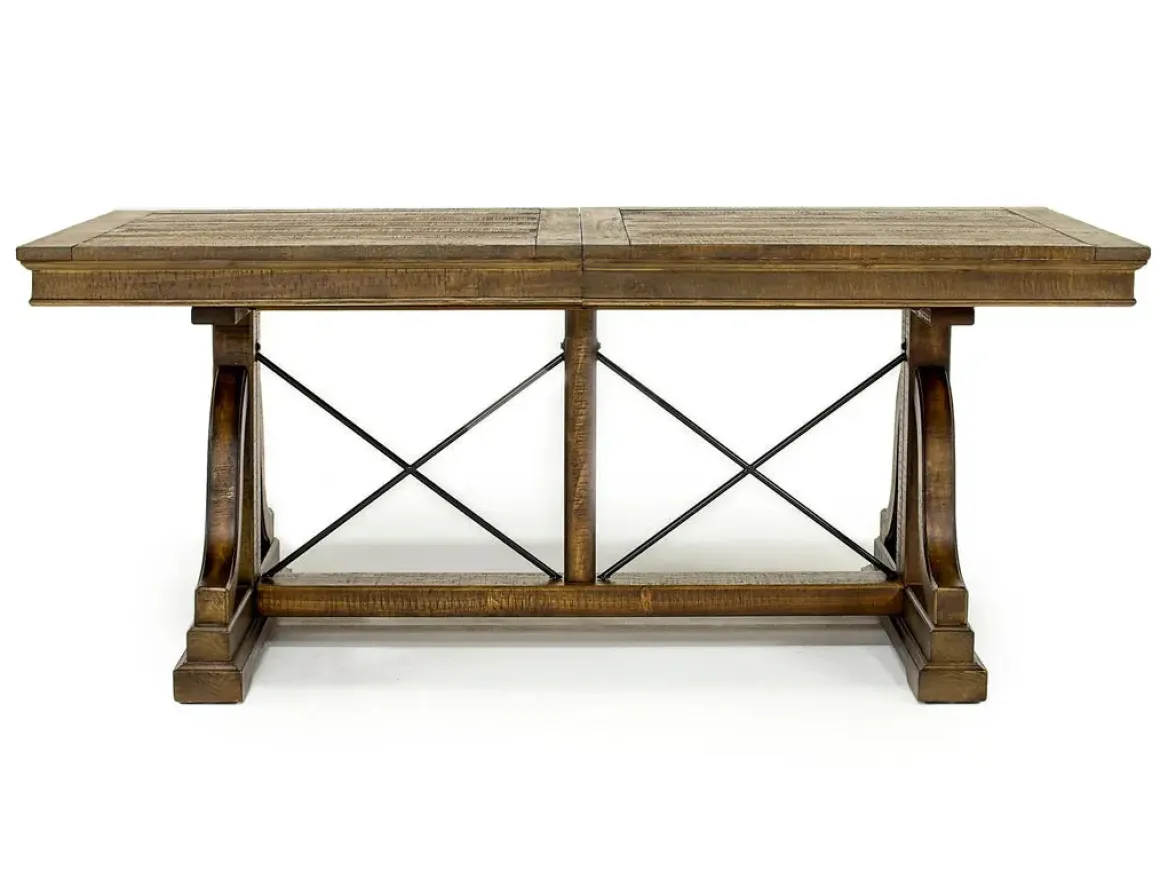 Bay Creek Extendable Dining Table & 6 V-Back Chairs In Toasted Nutmeg