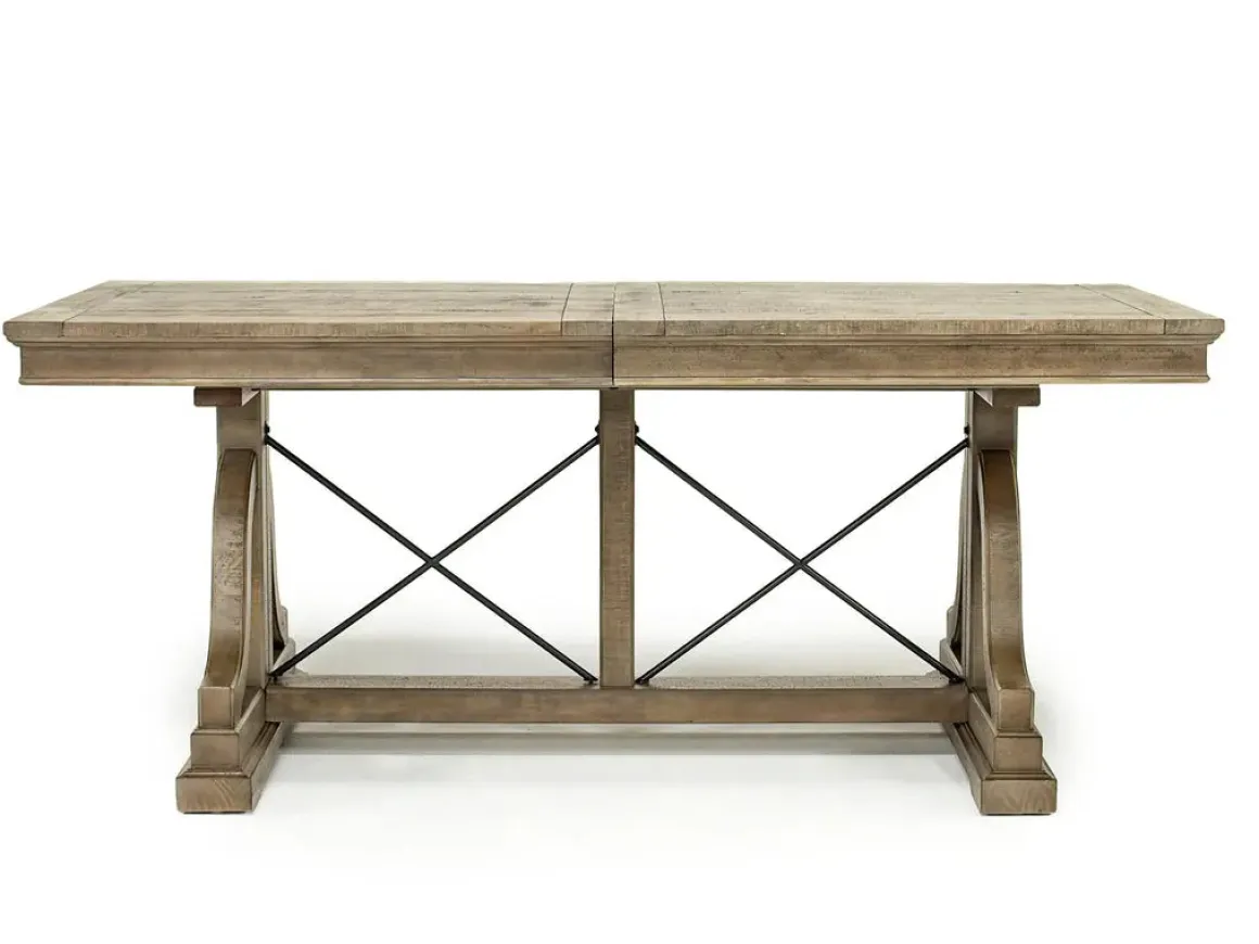Bay Creek Extendable Dining Table & 6 V-Back Chairs In Toasted Nutmeg