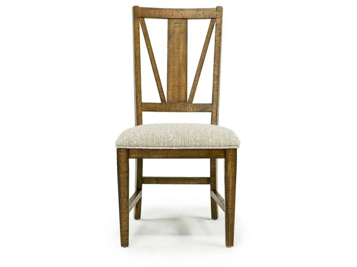 Bay Creek Extendable Dining Table & 6 V-Back Chairs In Toasted Nutmeg