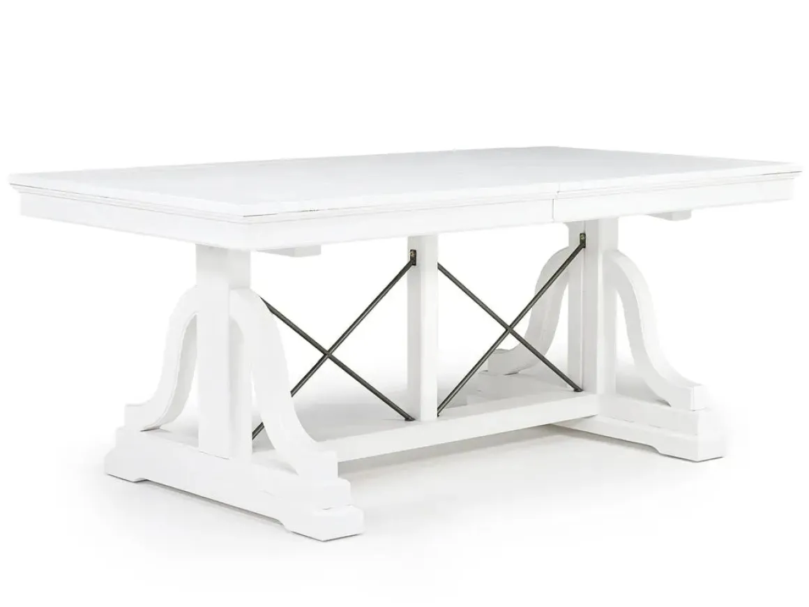 Bay Creek Extendable Dining Table & 6 V-Back Chairs In Toasted Nutmeg