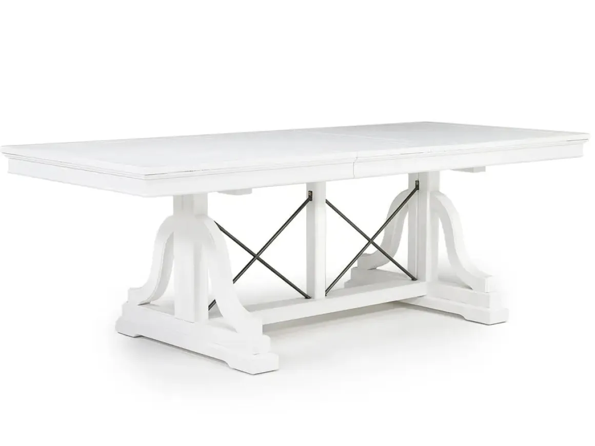 Bay Creek Extendable Dining Table & 6 V-Back Chairs In Toasted Nutmeg