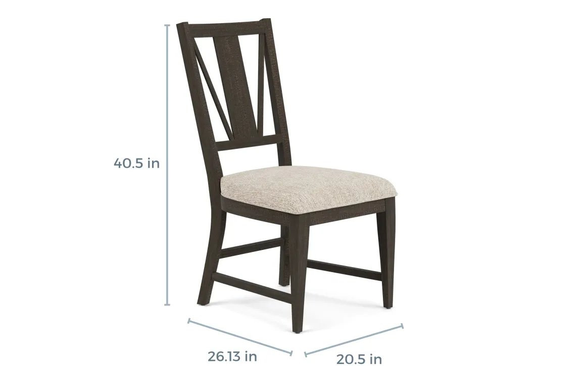 Bay Creek Extendable Dining Table, 4 V-Back Chairs & High Back Bench In Graphite