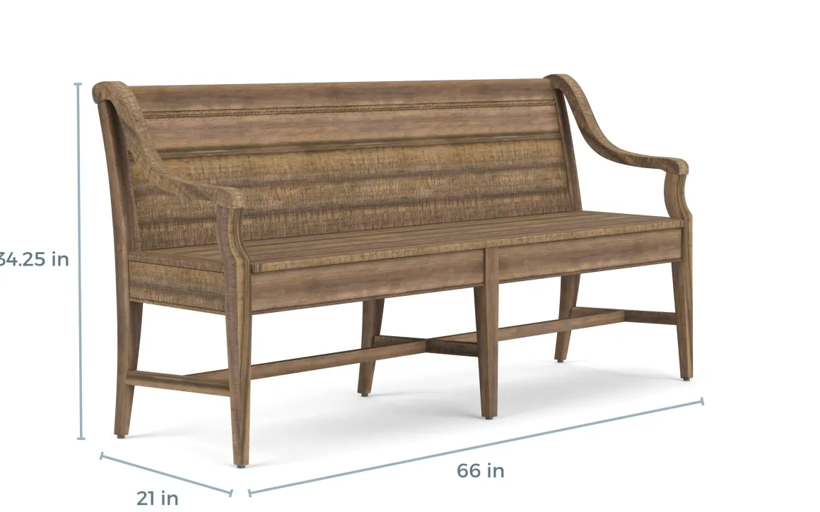Bay Creek Extendable Dining Table, 4 V-Back Chairs & High Back Bench In Graphite
