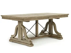 Bay Creek Extendable Dining Table, 4 V-Back Chairs & High Back Bench In Graphite