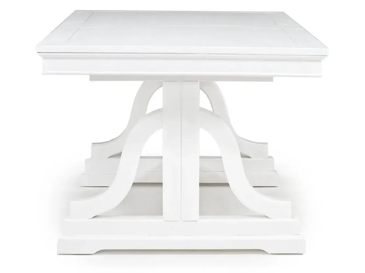 Bay Creek Extendable Dining Table, 4 V-Back Chairs & High Back Bench In Graphite