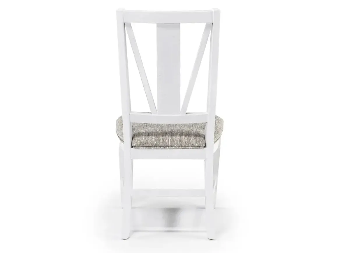 Bay Creek Extendable Dining Table, 4 V-Back Chairs & High Back Bench In Graphite