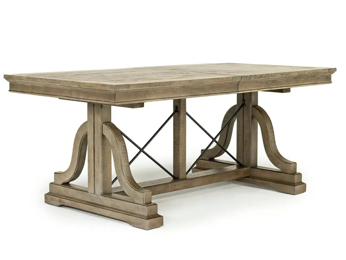 Bay Creek Extendable Dining Table, 4 V-Back Chairs & High Back Bench In Graphite