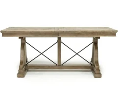 Bay Creek Extendable Dining Table, 4 V-Back Chairs & High Back Bench In Graphite