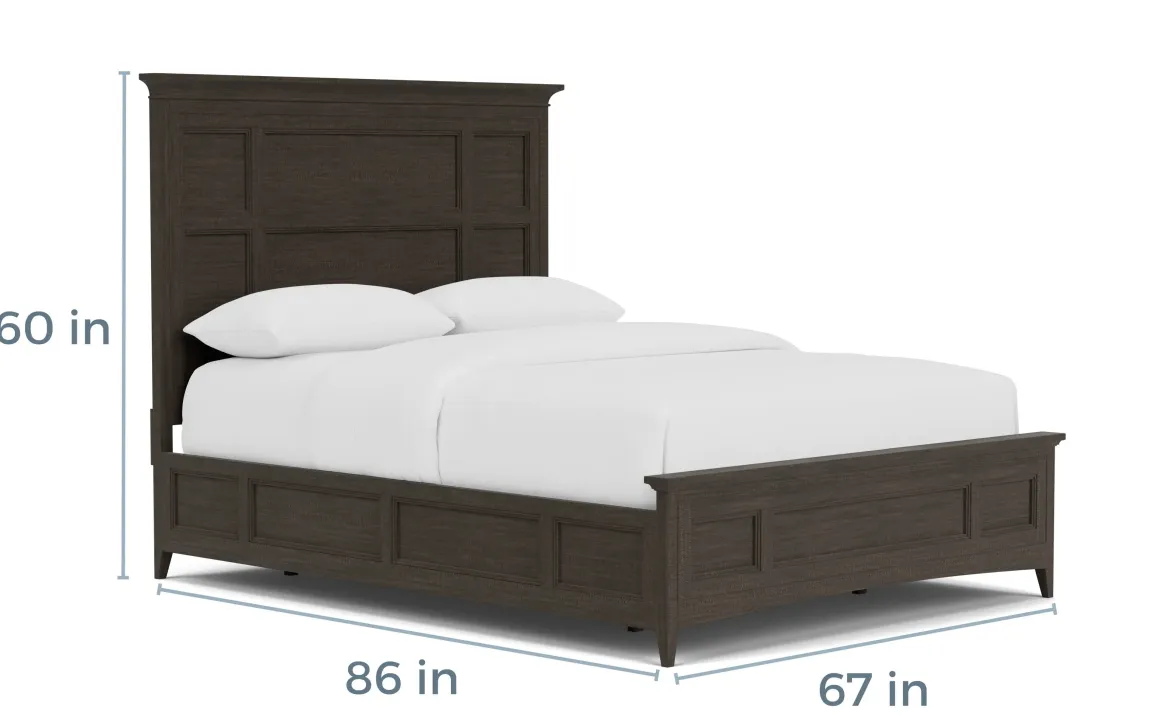 Bay Creek Panel Bed In Light Gray, Queen